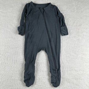 HAPIU Bamboo Bodysuit Long Sleeve Long Pants Footies Blue Gray Newborn